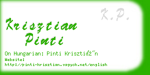 krisztian pinti business card